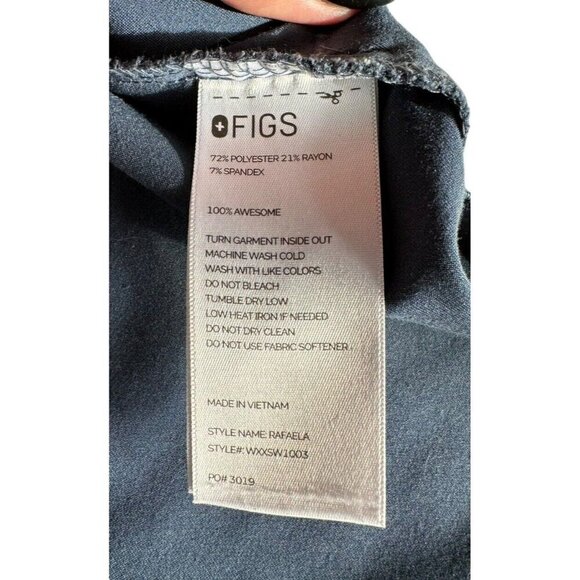 Figs Woman's Sz XXL Rafaela Sleeveless Scrub Top in Dark Harbor Blue - Picture 6 of 9